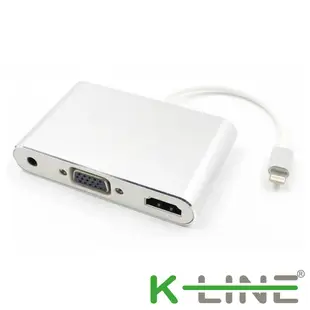 k-Line Apple影音傳輸線 iPhone/iPad to HDMI VGA MHL