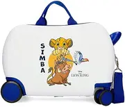 Joumma Disney The Lion King Children's Suitcase White 45 x 31 x 20 cm Rigid 1.8 kg Combination Lock Side ABS 1.8 kg 27.9L Hand Luggage, White, One Size, Children's Suitcase