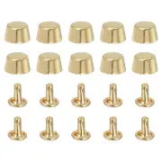 20 Pcs Screw Back Rivets, Zinc Alloy 5/16" Handbag Purse Feet, Light Gold