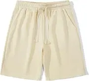 [STKARCV] 1pcs Summer Running Shorts for Men Jogging Pants Solid Color Drawstring Loose Dry Gym Sports Shorts