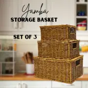 Priceworth Yamba Storage Basket Kitchen Home Organizer Holder Indoor Set of 3
