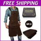 Fully Adjustable Long Waxed Canvas Apron for Perfect Comfort - Men & Women