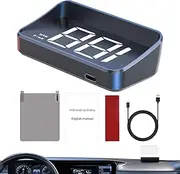 Hud Display Car Windshield - Windshield Speedometer Projector | Large Screen Portable Speed Gauge Device with Adjustable Angle for Dashboard Front Window Projection Gauge