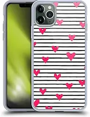 Head Case Designs Officially Licensed Ninola Stripes Hearts Geometric 2B Gel Case [Military Grade Protection] Compatible with Apple iPhone 11 Pro Max