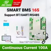 JBD Smart BMS 16S 100A 48V LiFePO4 Li-ion PCB Circuit Board 3NTCs w/ UART RS485