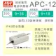 【保固附發票】明緯 12W LED driver APC-12 防水電源 定電流 驅動器 12V 24V 30V 36V