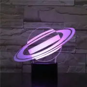 3D Planet Saturn 7 Color Lighting Night Light LED Desk Lamp Touch Decor Gift b