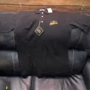Slazenger Black Golf Polo Shirt Mens Size M “Shell Flight Jacket” Oil & Gas NOS