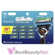 Gillette Proglide Razor Blade Refills 12 Cartridges