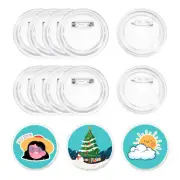 12Pcs Acrylic Sewing Buttons Pin Clear 1.73" Button Maker Badges