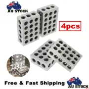 4Pcs 23 Holes 1-2-3 Blocks Set 0.0001" Precision Matched Mill Machinist 123 AU