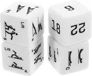 4pcs Yoga Exercise Dice Sports Fitness Dice Gaming Funny Toy Game Props Children Workout Yoga Poses Game White Acrylic