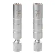 2pcs 14mm 16mm Magnet Spark Plug Removal Tool Wrench Sleeve 3/8inch7793