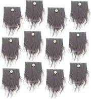 24 Sets Dwarf Accessories Fur for Mask Fake Mustaches Gnome Beard White Fuzzy Christmas Props Beard Craft Fur for Gnomes Faux Fur Fabric Doll Artificial Beard Dark