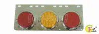 在飛比找Yahoo!奇摩拍賣優惠-GO-FINE 台製車用led燈3孔led尾燈紅+黃+紅白鐵