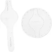 KALLORY 2pcs Acrylic Wallet Template for Leather Craft Durable Coin Purse Stencil for Handmade Supplies for Unique and DIY Projects