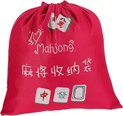 Mahjong Tote Bag Thick Canvas Large Capacity for Mahjong Sets Drawstring Organizer Water Resistant for Travel Home