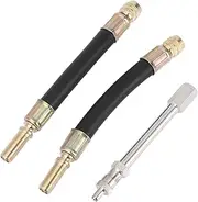 X AUTOHAUX 1Set 180 Degree Copper Tire Valve Extension with Flexible Plastic 140mm Tire Valve Stem Extension for Car Motorcycle RV Truck Bike