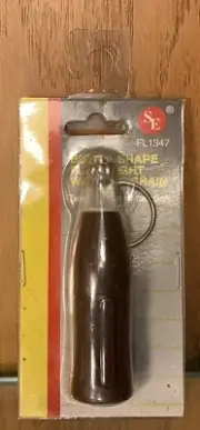 Vintage NOS Miniature Soda Bottle Flash Light W/ Key Chain Coca Cola Knock Off