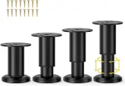 4 patas de metal ajustables para muebles de 3,15 a 4,72 pulgadas