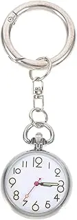 [VALICLUD] Backpack Keychain Watch Clip on Alarm Watch for Men Pedometer Digital Watch Women Watch for Women Watches Stopwatch Straps Portable Keychain Watch Fob Timer present Silver Glass