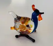 CHICKEN~Collectible Hand Blown Art Glass Figurine~ Handmade Tiny Cute Animal