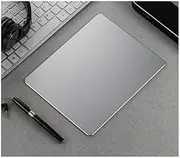 Aluminum Alloy Gaming Mouse Mat Pad Aluminium Mousepad Double Sided Waterproof Fast and Accurate Control Mouse Pad for Laptop, Computer and PC (Silver)