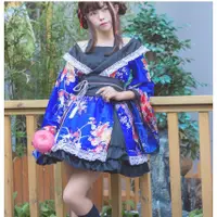 在飛比找蝦皮購物優惠-【現貨速出】古著和風花魁COSPLAY服裝表演服改良振袖和服