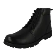 Boys Clarks Heath Mid Y Smart Biker Style Ankle Boots