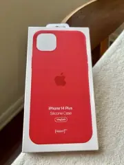 New Red APPLE Original Silicone Phone Case For iPhone 14 Pro Max 14 Plus