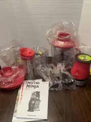 Nutri Ninja 2-in-1 Blender & Food Processor QB300QR | 700W | Red | NEW 15 Pieces