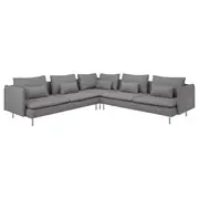 SÖDERHAMN corner sofa, 6-seat, Tonerud grey