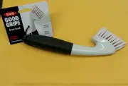 OXO Good Grips Grout Brush Scrubs Grout Shower Door Tracks and Plumbing fixtures