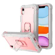 MCC Stylish Shockproof iPhone XR Case Cover Apple iPhoneXR Heavy Duty [Grey+Pink]