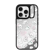 iPhone 16 Pro Mirror Ring Stand Case MagSafe Compatible Bunnies