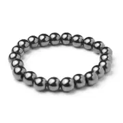 Gemstone Power Bead Bracelet Hematite