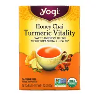 在飛比找蝦皮購物優惠-美國 Yogi tea瑜伽茶有ji蜂蜜姜黃根活力茶暖身無咖啡
