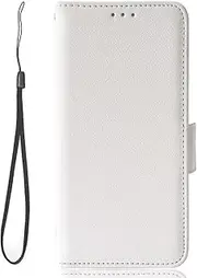 [YBROY] Case for Samsung Galaxy M14 4G, Magnetic Flip Leather Premium Wallet Phone Case, with Card Slot and Folding Stand, Case Cover for Samsung Galaxy M14 4G.(White)