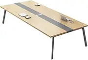 LYXWGRZD 62.9" Conference Table, Small Meeting Table for 4 People, Seminar Table with Metal Legs, Training Table for Boardroom