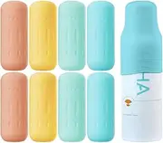 8 Pack Silicone Bottle Covers,Travel Size Toiletries,Travel Essentials for Women Men,Elastic Sleeves for Leak Proofing Travel,Travel Accessories Luggage, Cruise Ship Essentials,Travel Must Haves