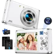 Digital Camera Auto Focus 4K Vlogging Camera with FHD Dual Lens 48MP 16X Digi...