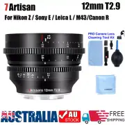 7Artisans 12mm T2.9 Cine Lens for Fuji / M43/ L /Canon R /Nikon Z /Sony E Mount