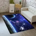 3D Outer Space Universe Large Area Rugs for Bedroom Nebula Planet Printed Flo...