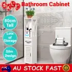 White Bathroom Toilet Storage Cabinet Laundry Cupboard Assorted Shelf Drawer Fur