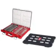 3/8 in. and 1/4 in. Drive SAE/Metric Ratchet and Socket Mechanics Tool Set Case