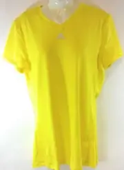 Womens Adidas Vivid Yellow TF ClimaLite Short Sleeve Lightweight Tee Shirt
