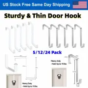 5/12/24 Pack Hooks Over the Door Hanger Coat Hat Clothes Bag Rack Wall Organizer