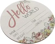 LOLIPPYY Wooden Birth Announcement Sign Announcement Prop Newborn Hospital Announcement Sign Photography Prop for Growth Memories