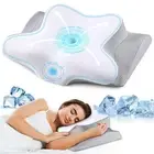 Neck Pillow Cervical Memory Foam Pillows, Cooling Contour Pillow for Neck Pai...