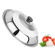 Stylish Stainless Steel Wok Cover with Steam Control Convenient to Use